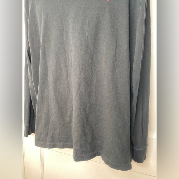 Polo by Ralph Lauren L Men's Solid Black V-Neck Shirt - Picture 2 of 5